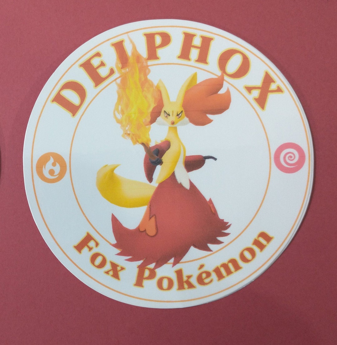 Delphox Sticker Delphox Delphox Sticker Waterproof Vinyl Anime Decals for - Etsy