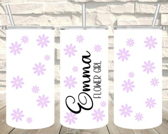 Flower girl tumbler, flower girl gift, flower girl proposal gift, jr bridesmaid gift, flower girl wedding favor, flower girl cup