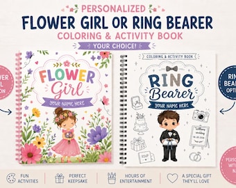 Flower Girl Activity Book, Flower Girl Proposal Gift, Will You Be My Flower Girl, Personalized Wedding Coloring Book Gift