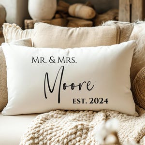 Personalized Name pillow wedding gift pillow with name pillow for wedding shower gift cute pillow for new bride