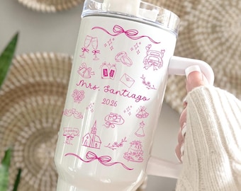 Mrs. Tumbler - 40oz, tumbler | Bride Gift, Engagement Gift, Bridal Shower Gift, Wedding Gift, Future Mrs. Cup, Newlywed Gift