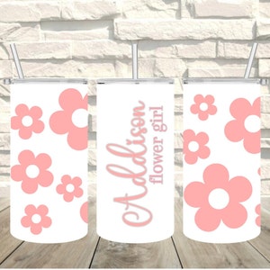 Flower girl tumbler, flower girl gift, flower girl proposal gift, jr bridesmaid gift, flower girl wedding favor, flower girl cup
