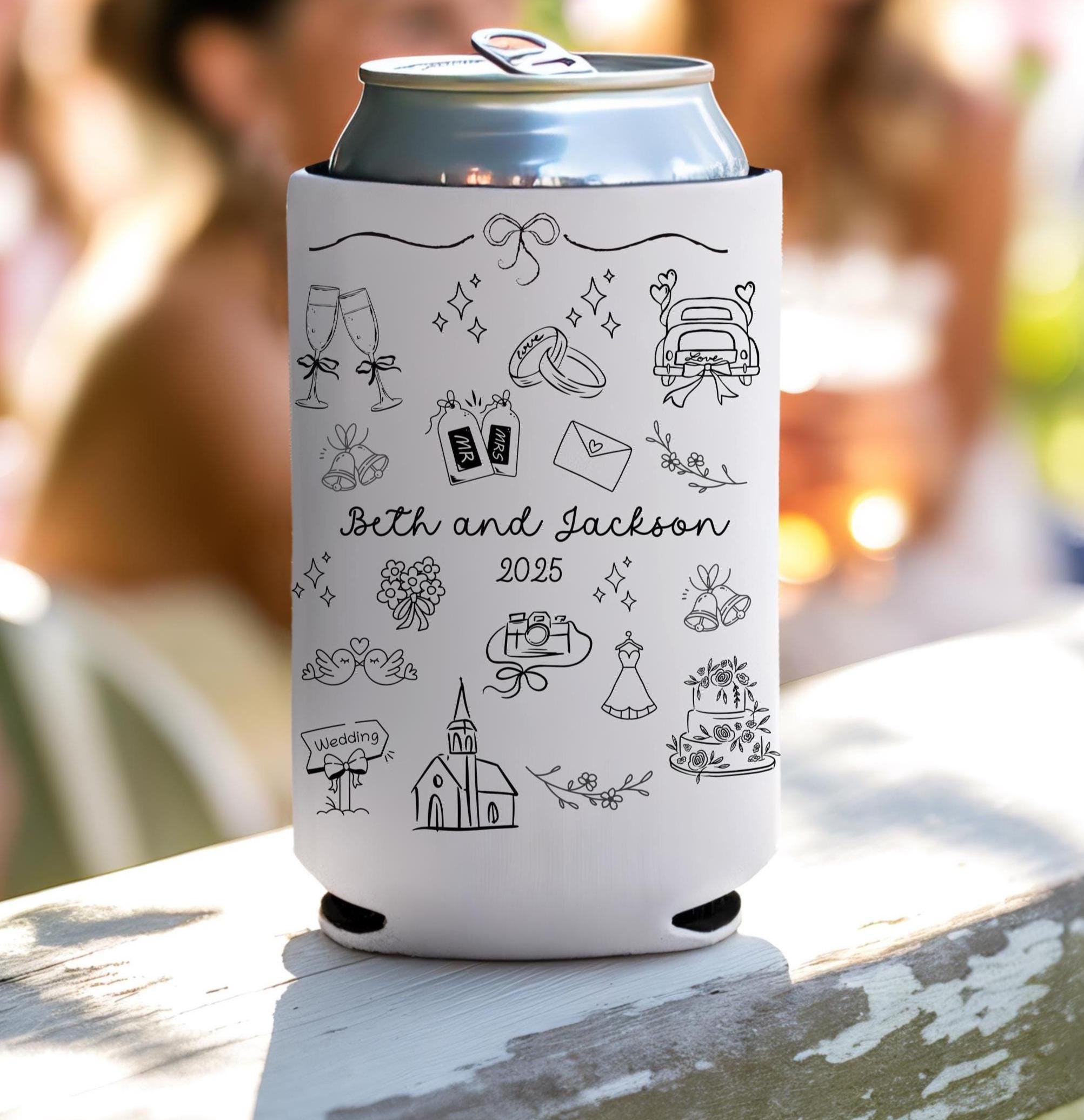 Personalized Wedding Can Cooler