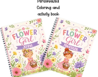 Flower Girl Activity Book, Flower Girl Proposal Gift, Will You Be My Flower Girl, Personalized Wedding Coloring Book Gift