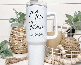 Mrs. Tumbler - 40oz, tumbler | Bride Gift, Engagement Gift, Bridal Shower Gift, Wedding Gift, Future Mrs. Cup, Newlywed Gift