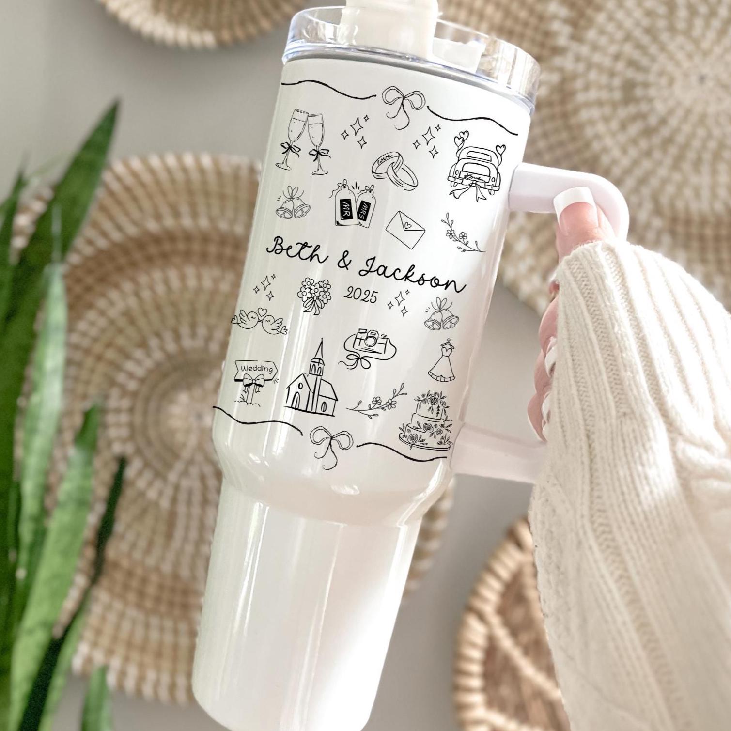 Mrs. Tumbler - 40oz, tumbler | Bride Gift, Engagement Gift, Bridal Shower Gift, Wedding Gift, Future Mrs. Cup, Newlywed Gift