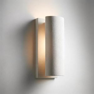 Minimalist Plaster Cylinder Wall Sconce