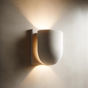 Modern Minimalist Plaster Half-Sphere Wall Sconce