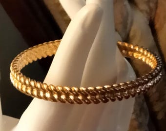 Vintage Givenchy Gold Filled Bracelet - Braided Design, Like New