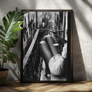 Kobieta Pijąca Wino Wydruk, Feministyczny Plakat Ścienny, Czarno-Biały Bar Cart Decor, Wydruk Sztuki Alkoholowej, Plakat Pokoju Maksymalnego