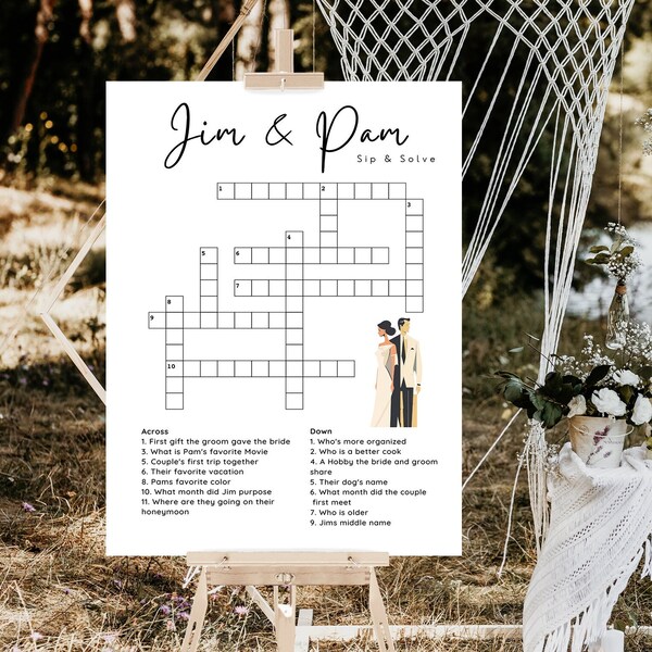 Custom Crossword Puzzle Etsy