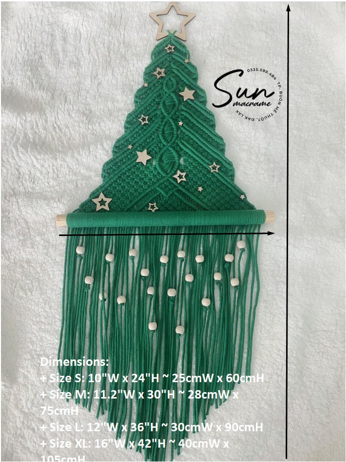 New Macrame Christmas Tree, Top Gift for Family, Holiday Tree, Boho
