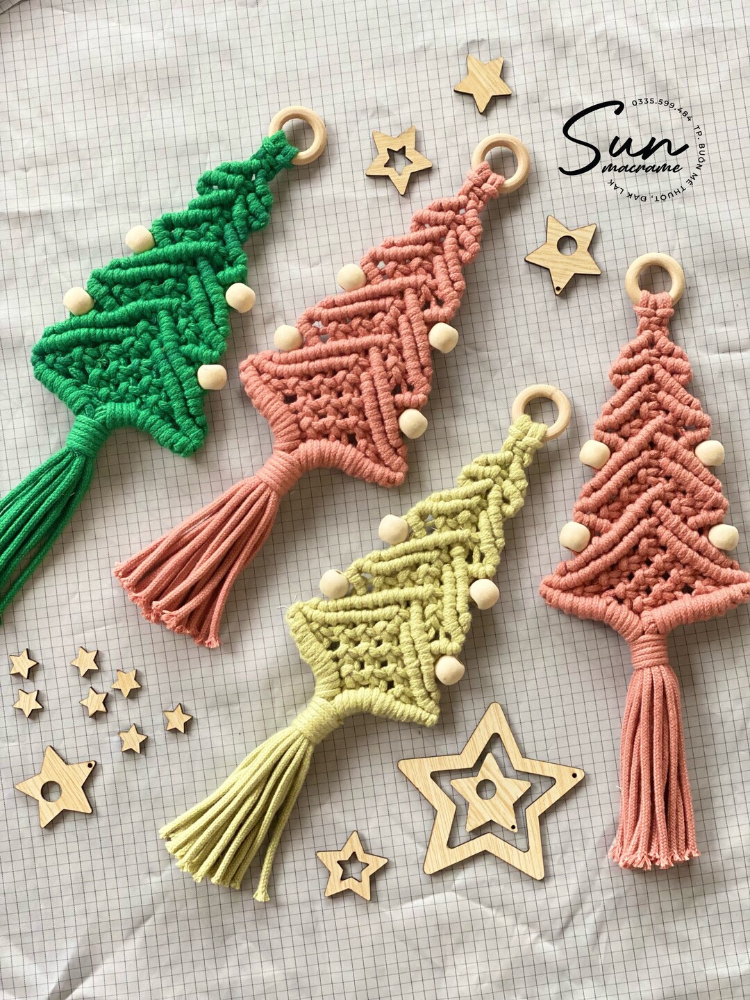 Macrame Christmas Tree, Christmas Tree Gift, Beginners Project, Xmas