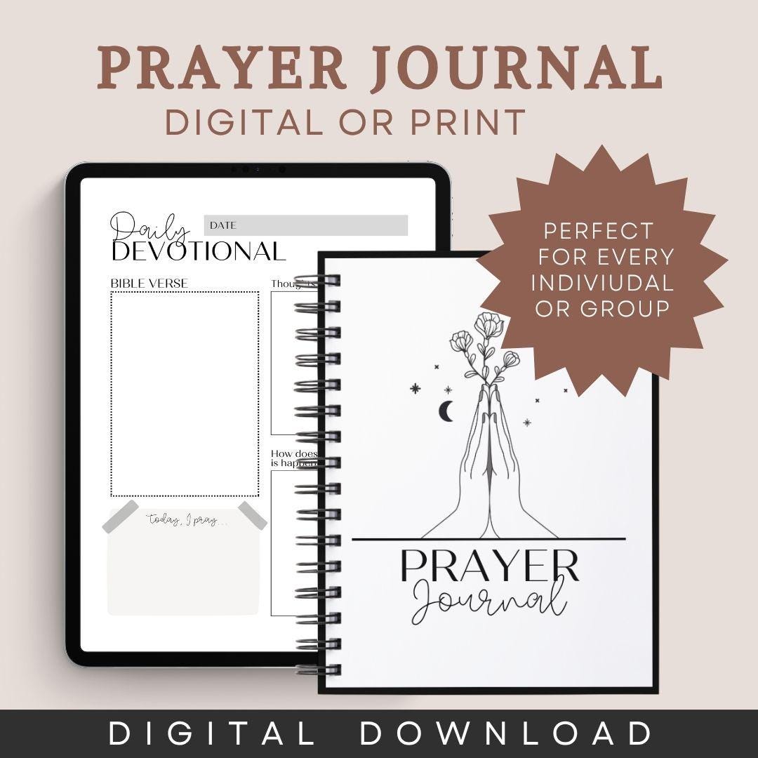 Prayer Journal Printable Prayer Journal for Women Daily Devotional ...