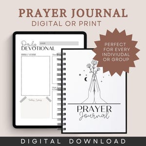 Prayer Journal Printable Prayer Journal for Women Daily Devotional Journal Bible Study Journal for Women&#39;s Prayer Request Template Prayers