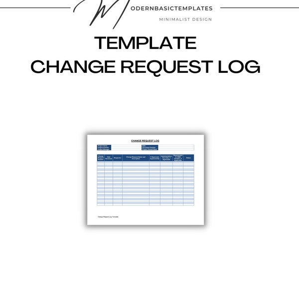 Change Order Log Template Etsy