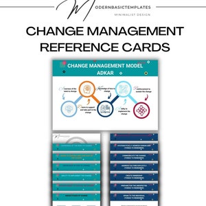 Cartes de référence ADKAR pour la gestion du changement : guide élégant et minimaliste pour une gestion du changement réussie, tiré de notre pratique professionnelle