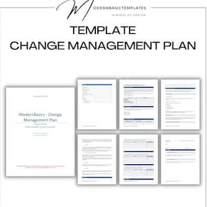 Change Management Template Bundle: Plan, Request, and Log - Easily Manage Change for your Project Management with this Bundle - Customizable