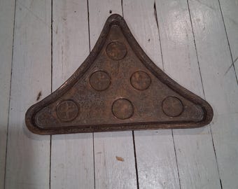 Vintage Copper/ Brass Triangular Tray made in India