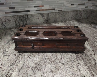 Vintage Japanese Mid Century Wooden Jewelry Trinket Box