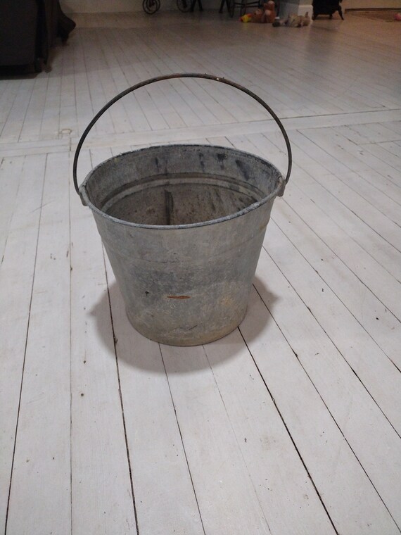 Vintage Metal Pail Bucket Etsy
