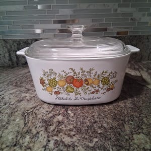 Vintage Spice of Life LEchaloto La Marjolaine Corning Ware 3 quart Casserole Bowl with Lid