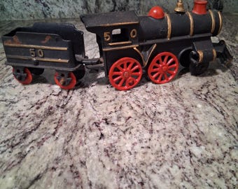 Vintage cast iron toy train
