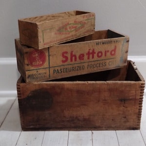 Vintage Wooden Crates, Boxes, Home Decor, Storage