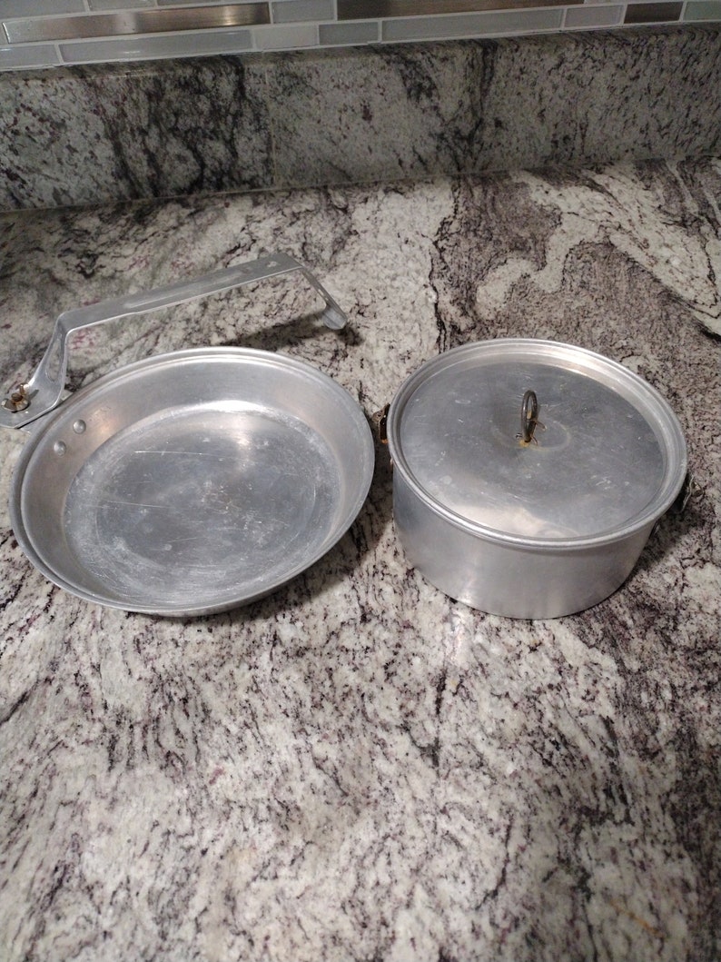 Vintage Metal Boy Scout Mess Kit Camping Etsy