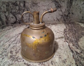 Vintage brass oil can, plant mister