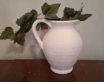 Vintage White  Ceramic Vase