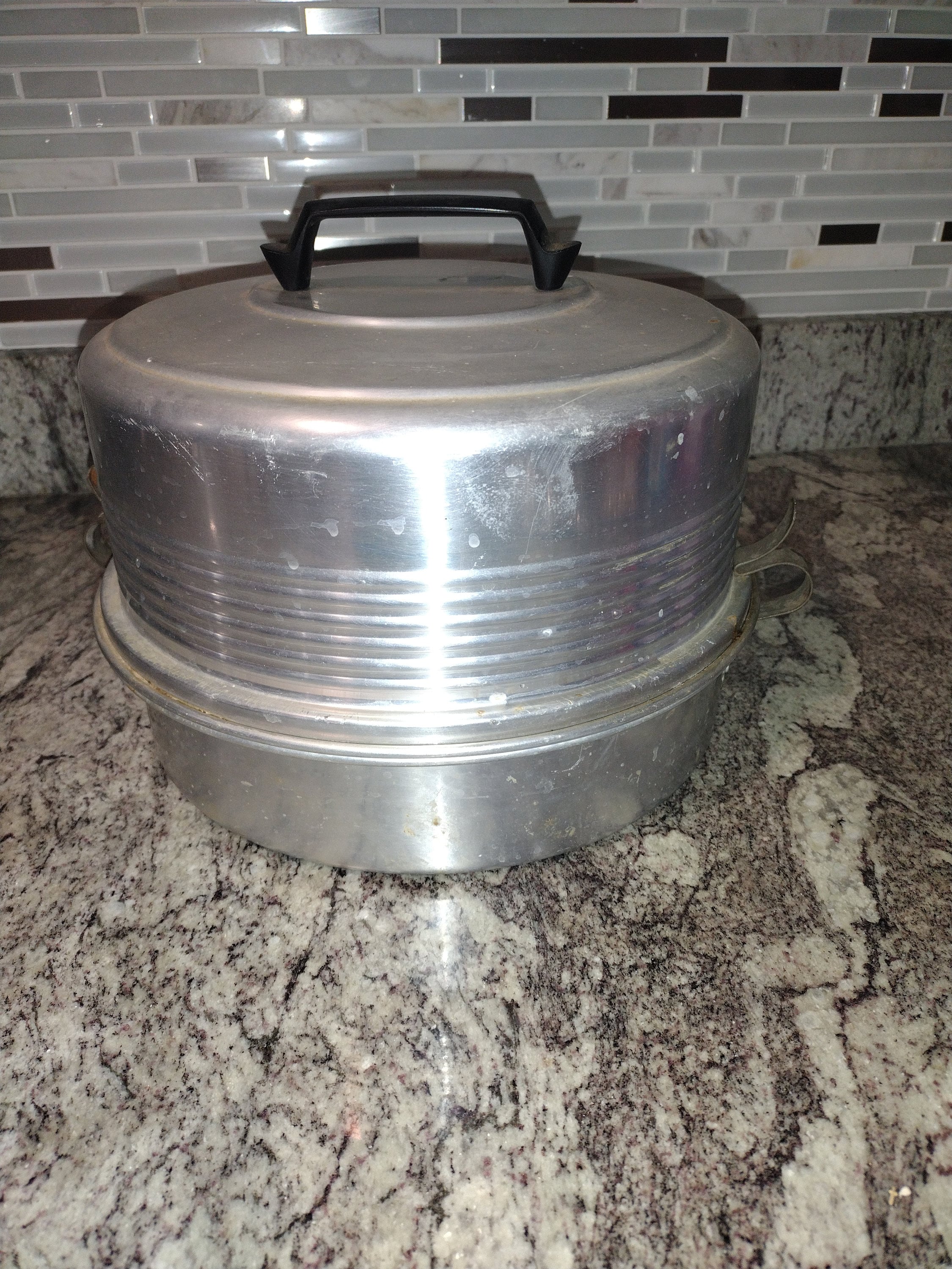 Vintage Aluminum Regal Ware Double-stacked Covered Cake and Pie