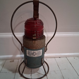 Vintage Starlite Flashing red Blue Flagging Railroad Lantern