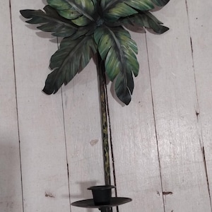 Vintage Beach House Home Interior Palm Tree Wall Sconce
