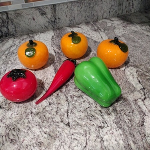 Vintage Handblown Murano Glass Vegetable