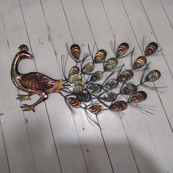 Brass Metal Art Vintage Wall Etsy