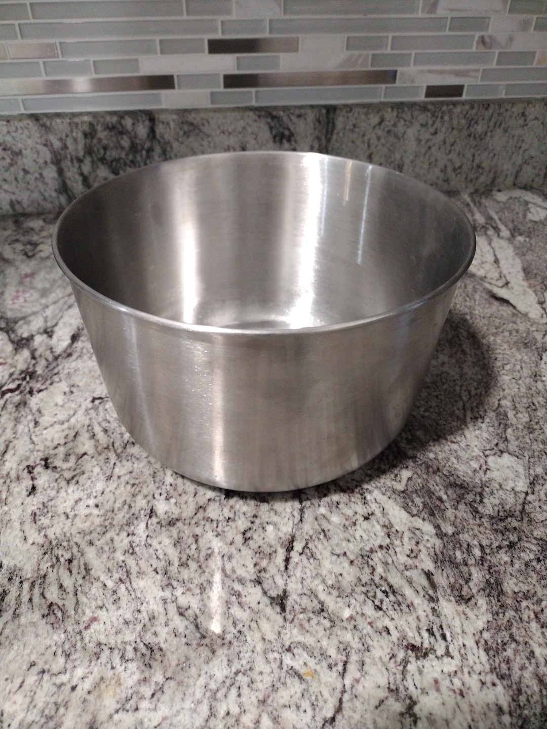 Vintage Large Aluminum Mixing Bowl Etsy