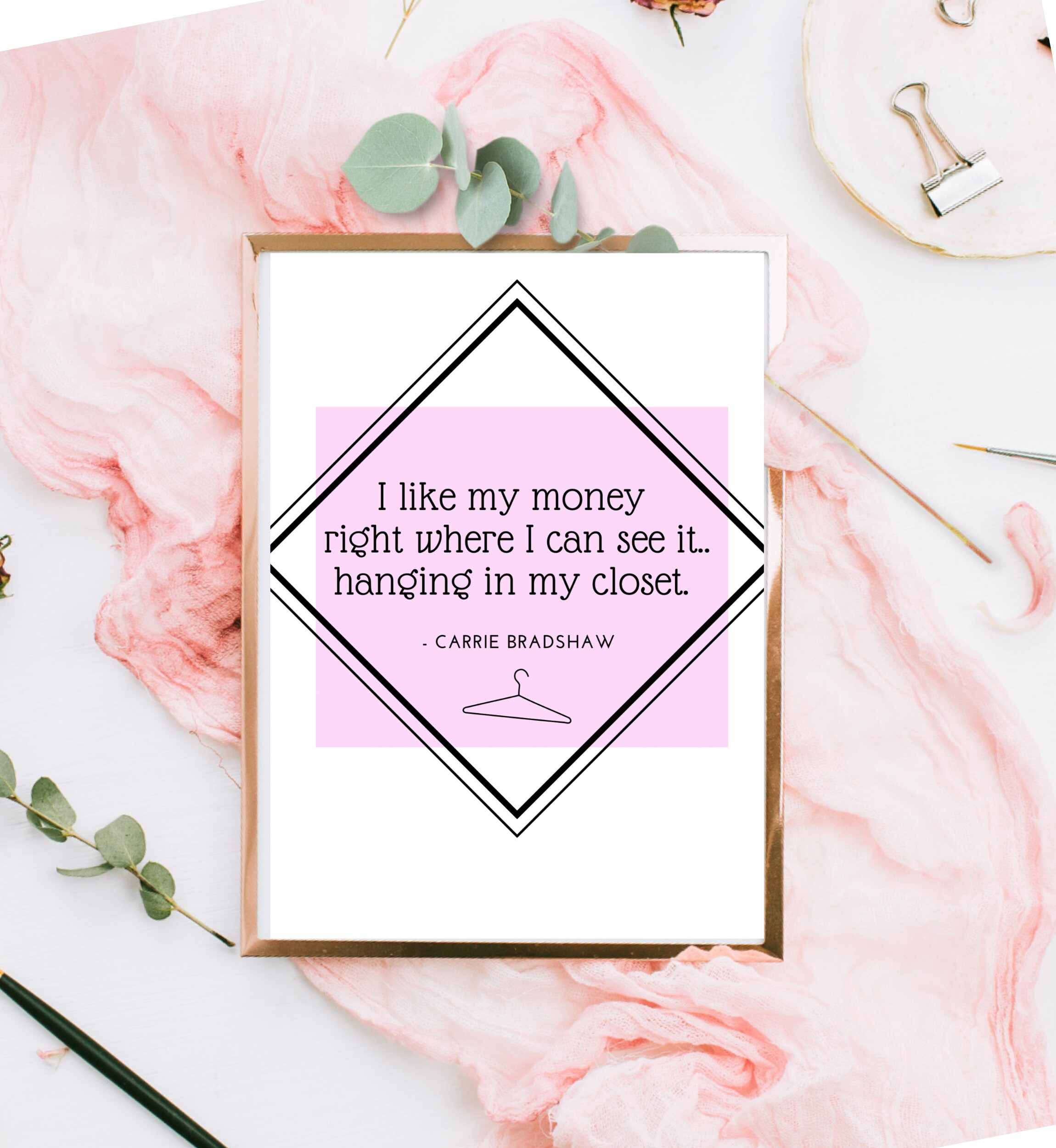 Carrie Bradshaw Quote Print: Girly Wall Art (digital Download) - Etsy, image size:2300x2500