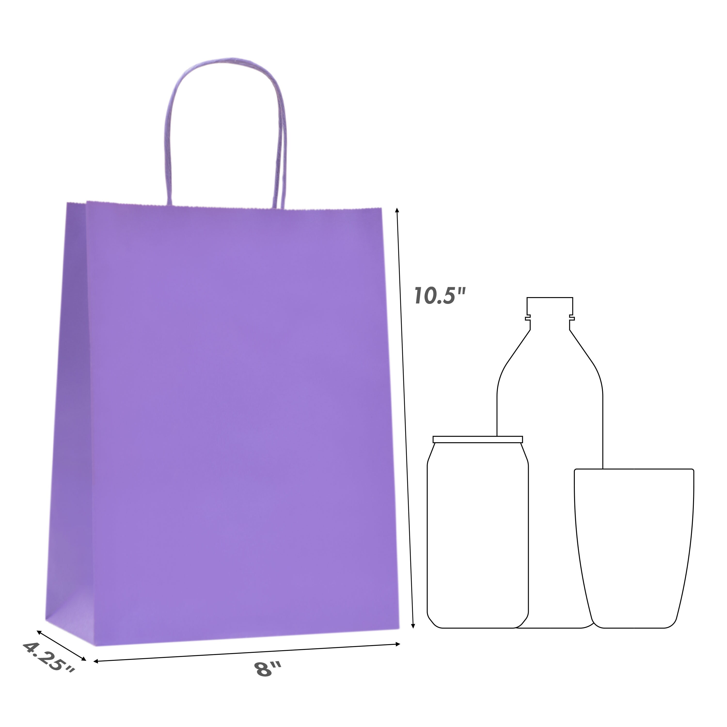 Purple Gift Bags Bulk Pack Medium Gift Bags With Handle. Great for