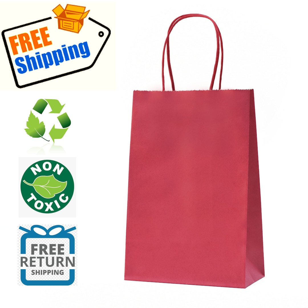 Christmas Red Gift Bags Small Gift Bags With Handle. Great for