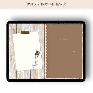 Digital Planner for iPad Goodnotes, Tablet Planner, Brown, Boho, Dated Planner, Interactive Planner, Notability Planner, Phone Planner