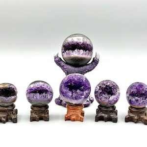 Amethyst Cluster Geode Kugel, hochwertige, heilende Edelsteine