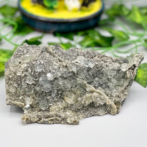 Fluorite Specimen - Natural Fluorite With Calcite Druzy Raw Specimen