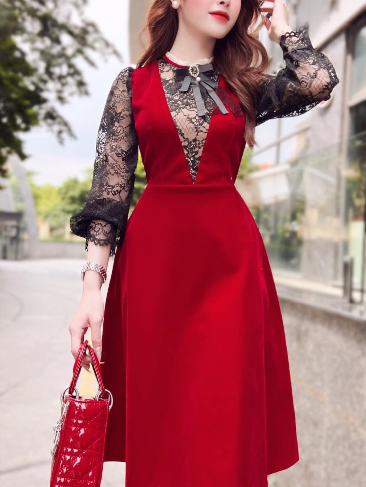red dress winter formal formal red dresses long Chic Red Fitted Evening Formal Dress With Long  Sleeve 36