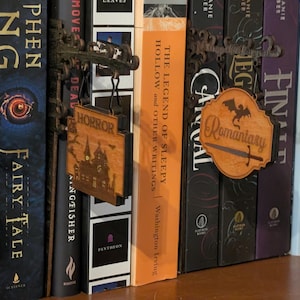 Bookshelf Genre Dividers, Bookshelf Dividers, Book Separators, Library Organization