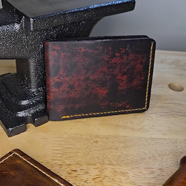 Leather Men's Folding Bill & Card Wallet Pattern ** TEMPLATE FILE ** PDF