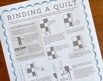Quilt Binding Tutorial, Illustrated Step-by-Step Guide (PDF Zine)
