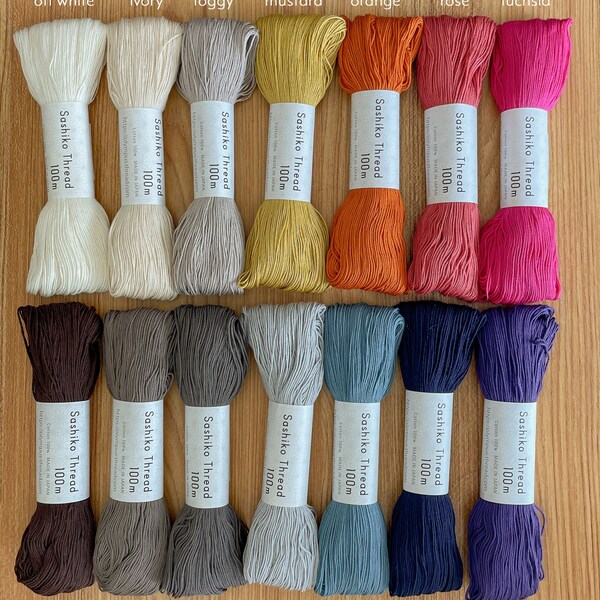 100m Cotton Sashiko Thread, Quilt Embroidery Thread, 100m Skein, Premium Threads by Olympus