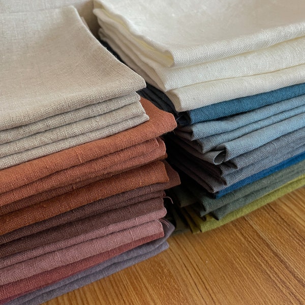 Enzyme Washed Linen - Premium Quality 100% Organic Linen Fabric by the Yard. European flax, OKEO-TEX certified. Ships from U.S.A.