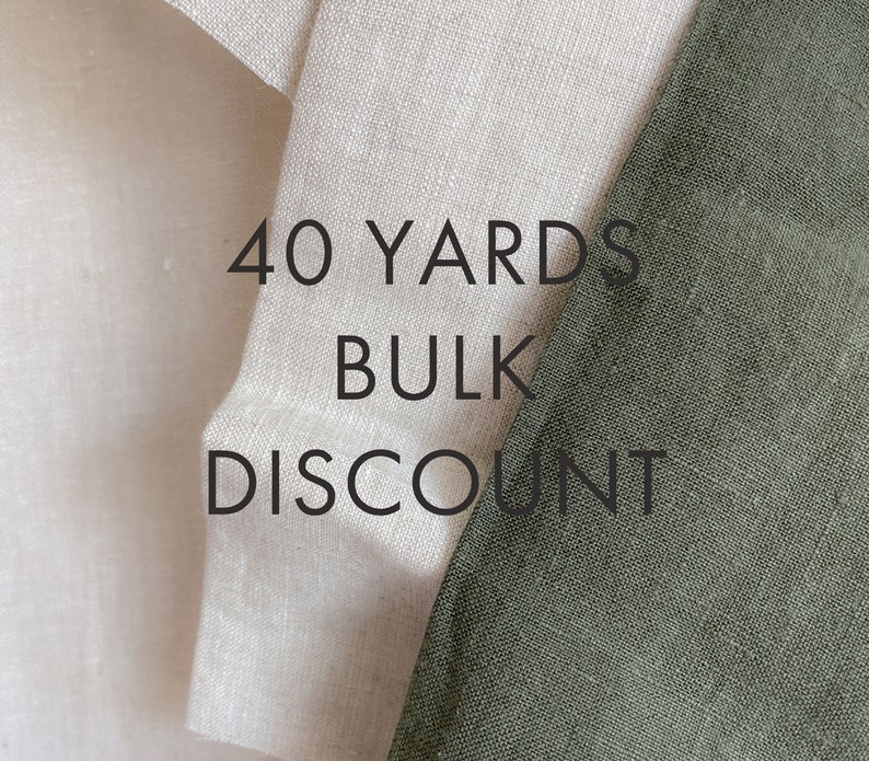 25% Bulk Discount 40 Yards per color Organic Linen Soft Organic Premium Linen Fabric, European flax, OKEO-TEX certified. Ships from U.S. image 1